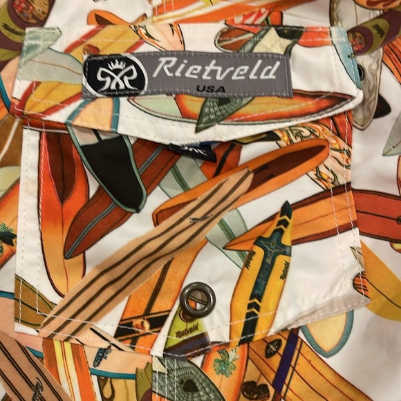 B0853 Vintage Rietveld Shorts made in USA. Size 34. Beautiful board shorts! - Picture 6 of 11